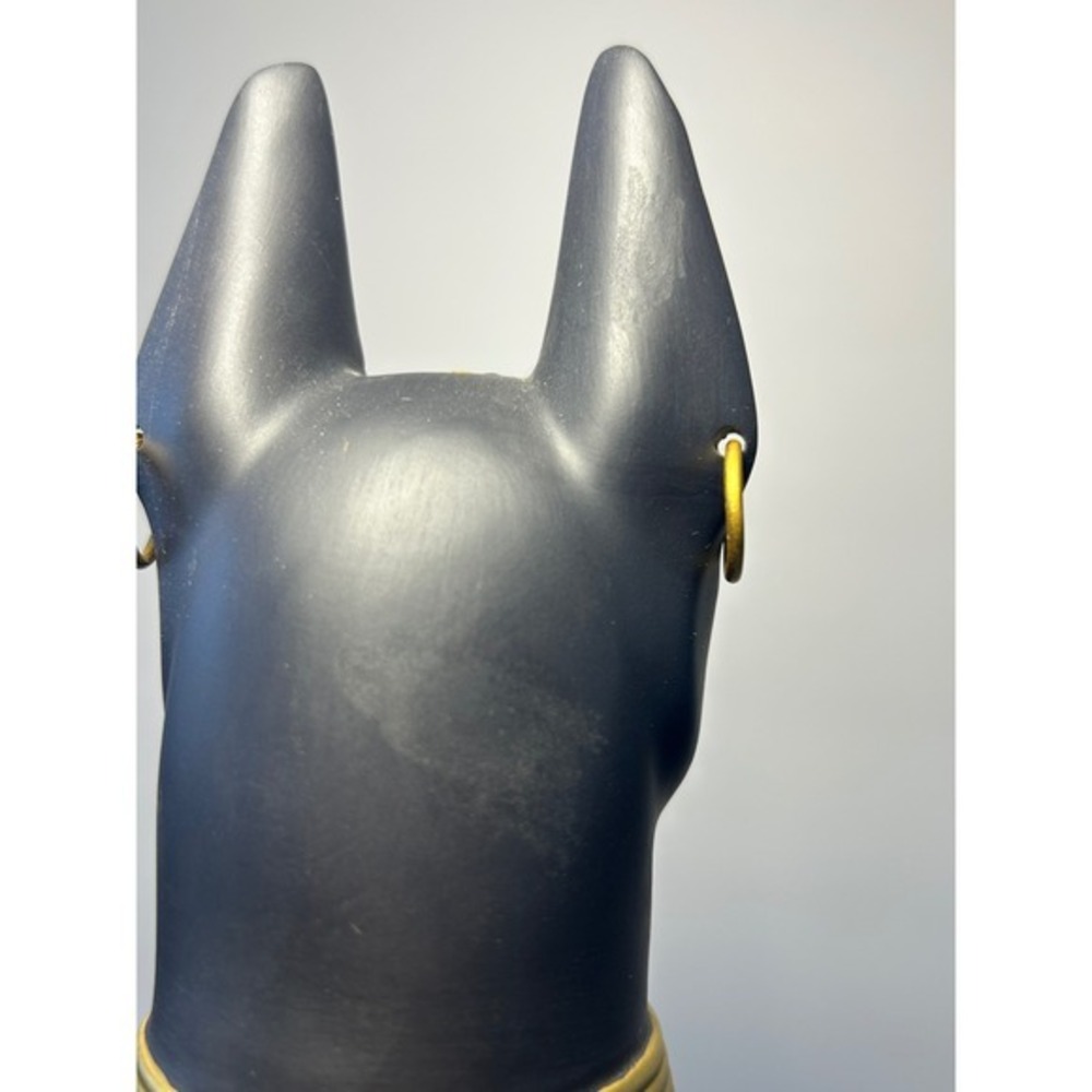 Franklin Mint Guardian of the Nile Bastet Cat Fine Black Porcelain 24K Gold 1989 - Picture 8 of 15